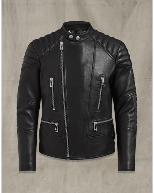 Belstaff Black Sidney Leather Jacket for men