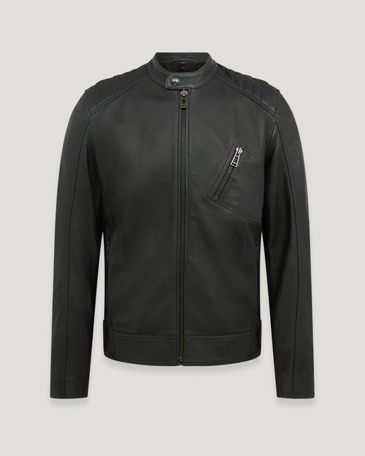 Belstaff Black V Racer Jacket Cheviot Leather Size Us 40 for men
