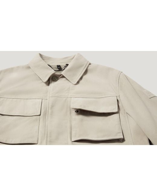Belstaff Natural Men's Waymark Overshirt Flyweight Suede for men