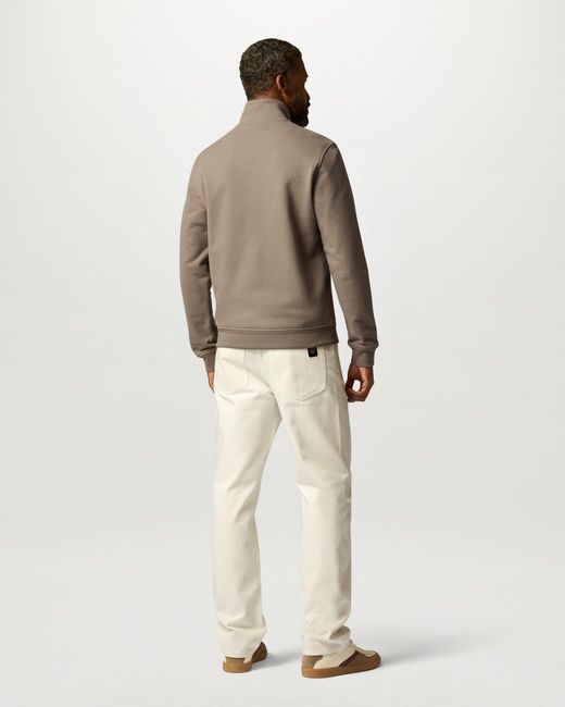Belstaff Natural Men's Quarter Zip Sweatshirt Cotton Fleece for men