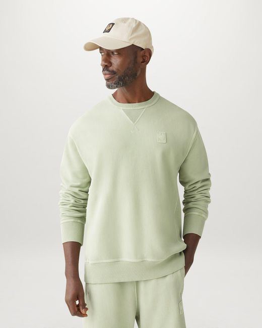 Belstaff Green Mineral Outliner Crewneck Sweatshirt for men