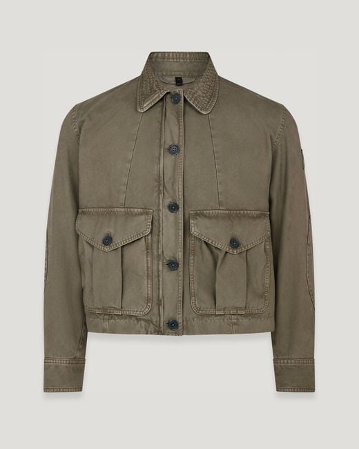 Belstaff Green Cs60 Cropped Jacket