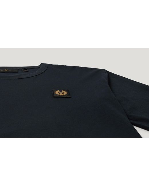 Belstaff Blue Men's Long Sleeved T-shirt Cotton Jersey for men