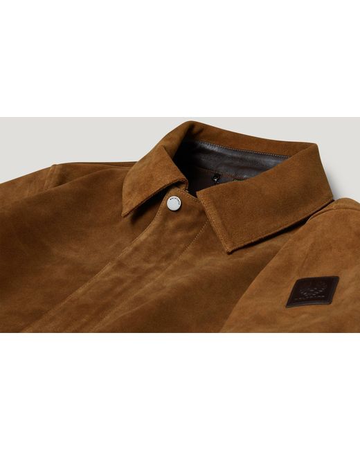Belstaff Brown Men's Outland Jacket rugged Calf Suede for men