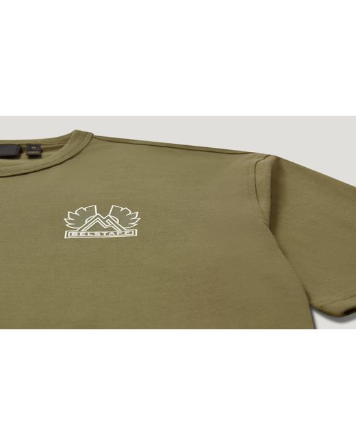 Belstaff Green Men's Mountain Logo T-shirt Cotton Jersey for men