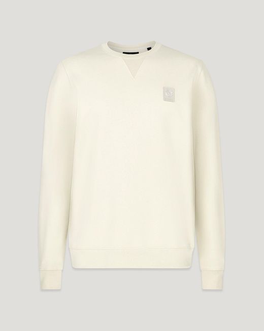 Belstaff Natural Men's Curator Crewneck Sweatshirt Cotton Fleece for men