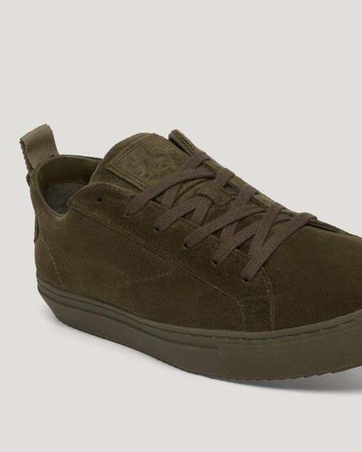 Belstaff Green Men's Fleming Trainer Suede for men