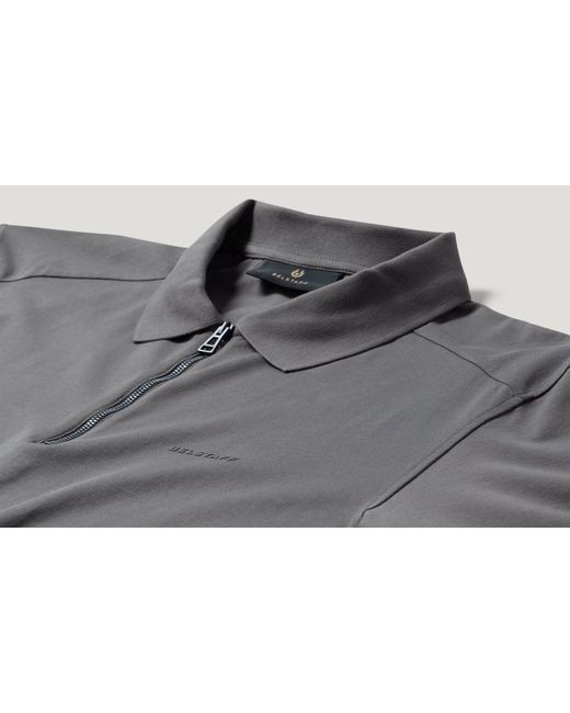 Belstaff Gray Men's Alloy Polo Cotton Jersey for men