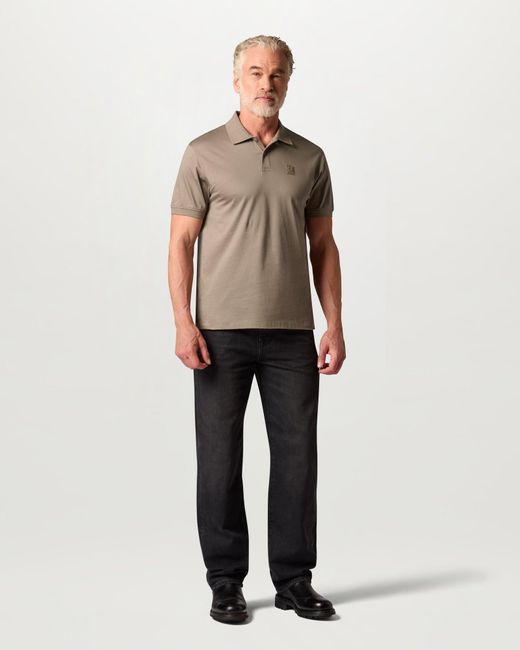 Belstaff Natural Men's Steel Polo Cotton Jersey for men