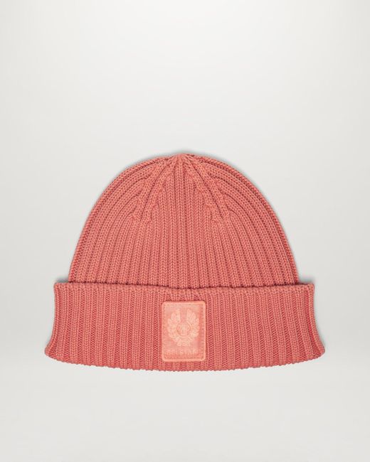 Belstaff Pink Mineral Watch Beanie Hat for men