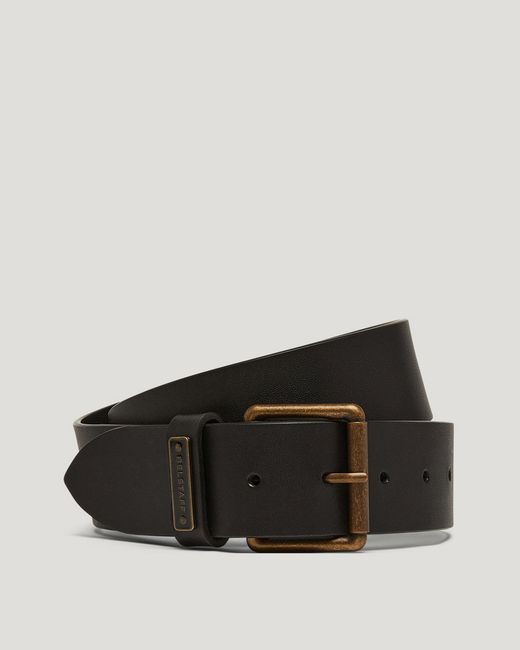 Belstaff Black Unisex Ledger Belt Calf Leather