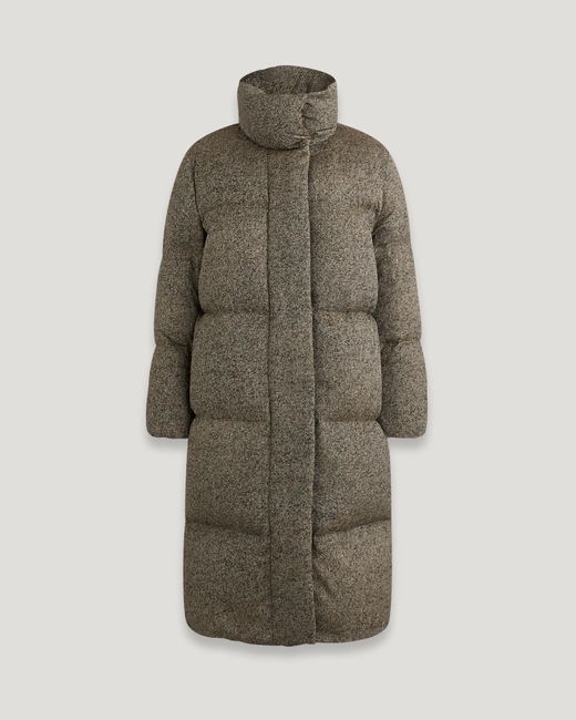 Belstaff Multicolor Grasmoor Coat Oak Tweed Jacquard Nylon