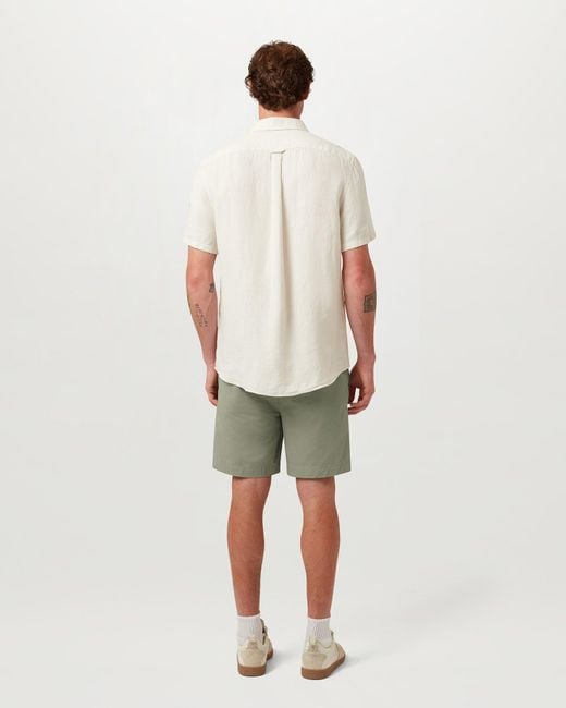 Belstaff Natural Men's Scale Short Sleeve Shirt Linen for men
