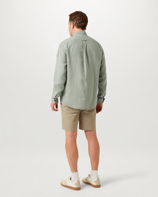 Belstaff Gray Men's Scale Shirt Garment Dyed Linen for men