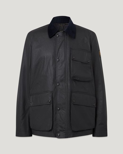 Belstaff Black Men's Incline Jacket Waxed Cotton for men
