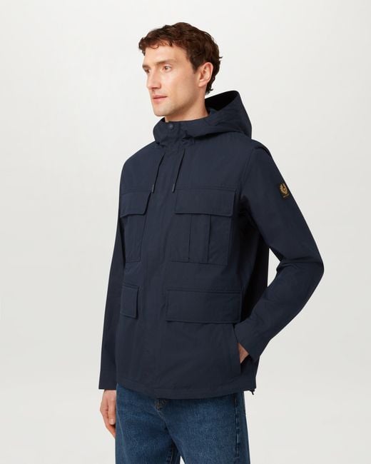 Belstaff Blue Men's Cargo Jacket Compact Technical Cotton for men