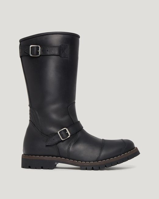 Belstaff Black Men's Endurance Motorcycle Boots Grain Leather for men