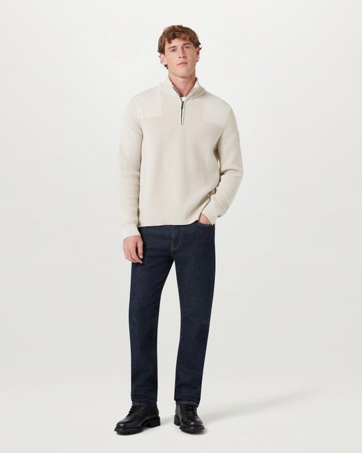 Belstaff Natural Commander Quarter Zip Jumper for men