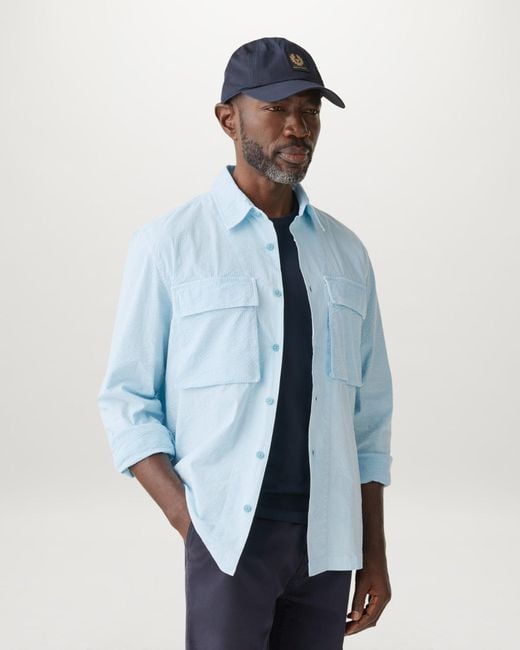 Belstaff Blue Mineral Caster Shirt for men