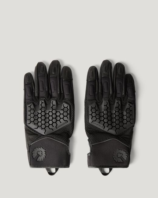 Belstaff Black Men's Twyford Motorcycle Glove Goat Leather for men