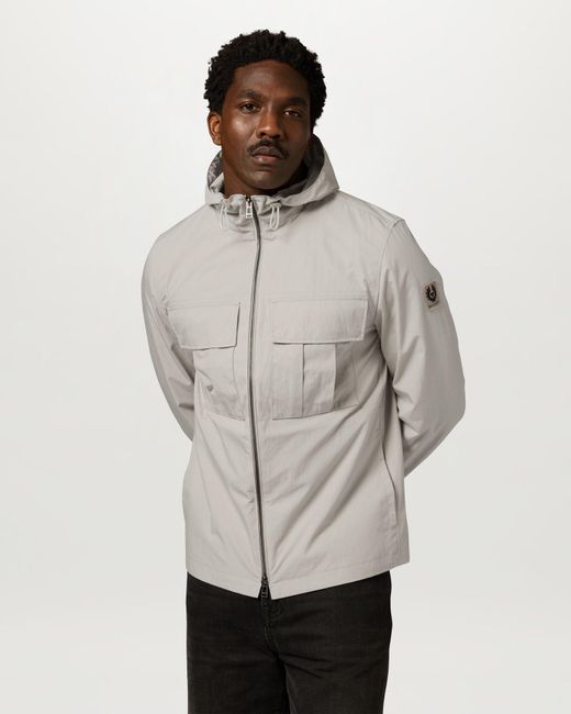 Belstaff Gray Men's Container Overshirt Compact Technical Cotton for men