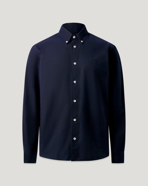 Belstaff Blue Men's Street Shirt Compact Cotton Oxford for men