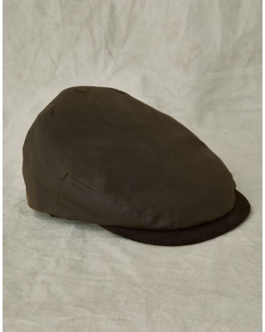 Belstaff Green Crofton Waxed Cotton Hat for men