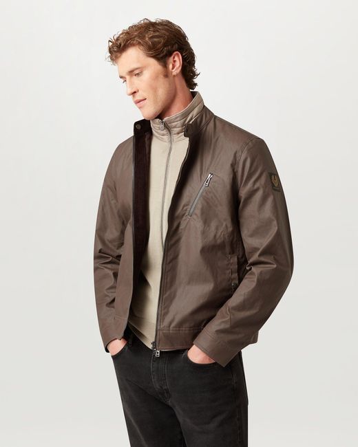 Belstaff Brown Men's Sideline Jacket Waxed Cotton for men