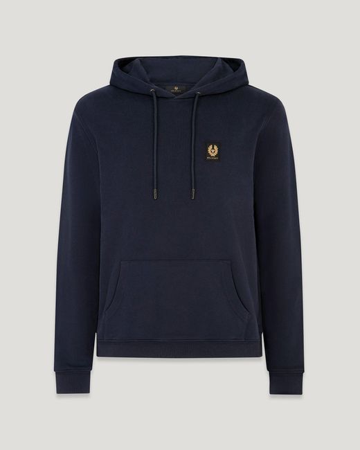 Belstaff Blue Men's Hoodie Cotton Fleece for men