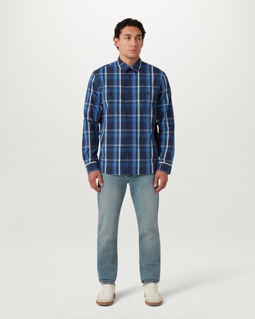 Belstaff Blue Men's Fleet Shirt Cotton Check for men