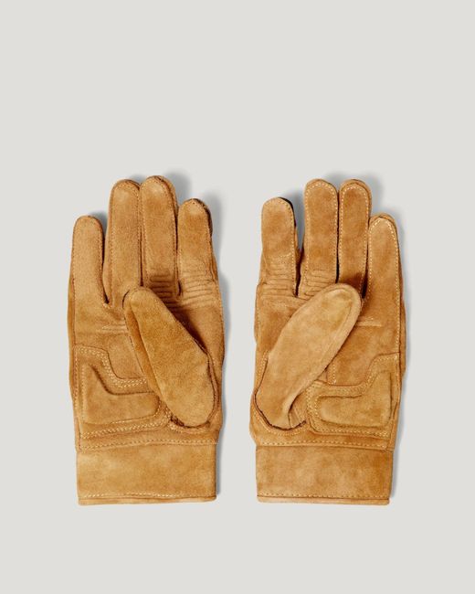 Belstaff Natural Men's Montgomery Motorcycle Glove Goatskin Suede for men