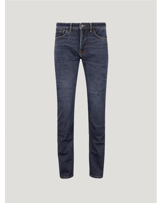 Belstaff Blue Men's Poplar Motorcycle Jeans Cotton & Cordura Blend for men