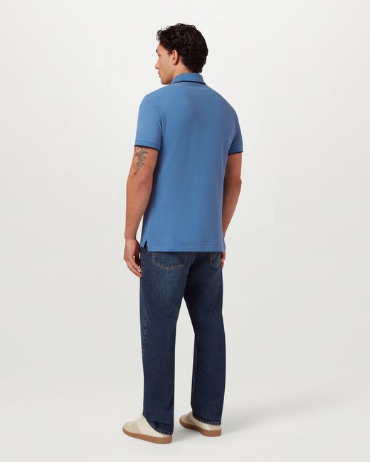 Belstaff Blue Men's Tipped Polo Cotton Pique for men
