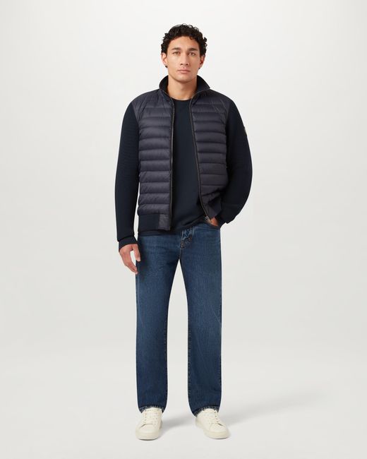 Belstaff Blue Men's Control Cardigan Hybrid Down Knit for men