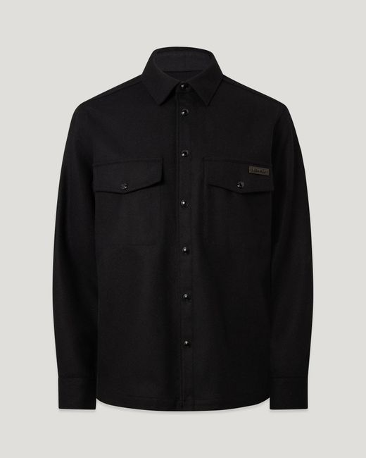 Belstaff Black Men's Castle Overshirt Lambswool for men