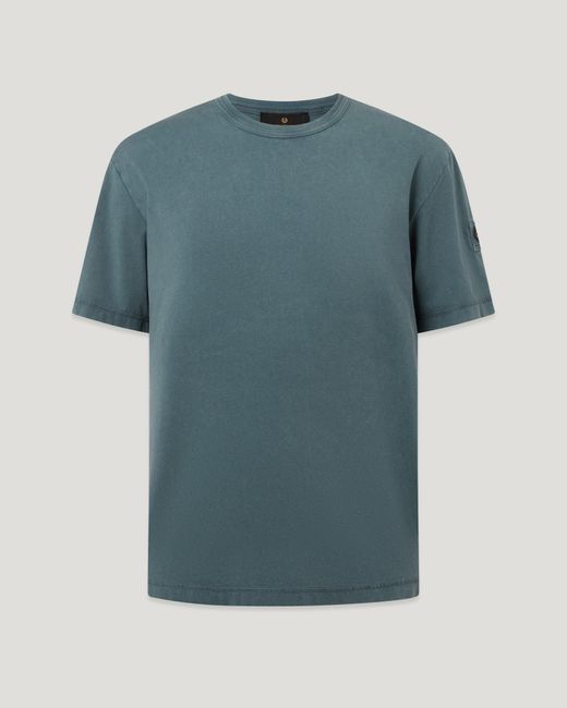 Belstaff Blue Men's Valley Garment Dye T-shirt Cotton for men