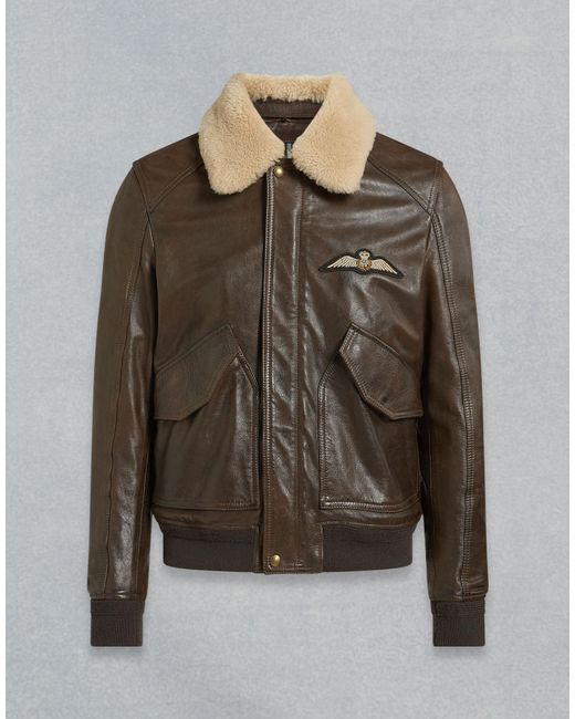 Belstaff Brown Arne Raf Aviator Jacket for men