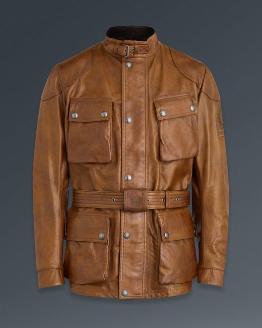 Belstaff Brown Trialmaster Motorcycle Jacket for men