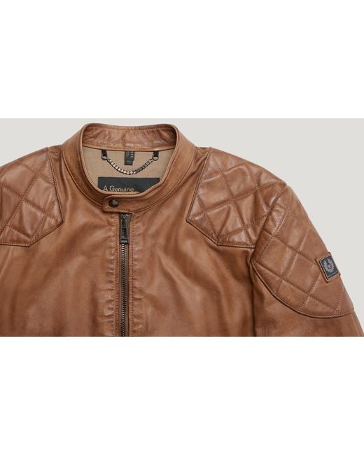 Belstaff Brown Men's Legacy Outlaw Jacket Hand Waxed Leather for men