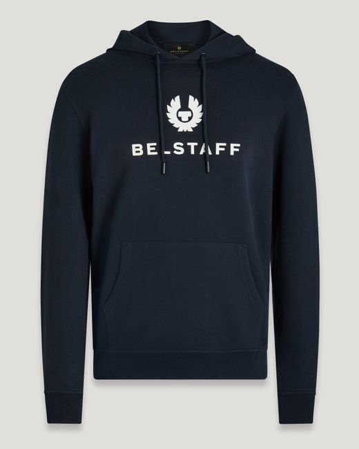 Belstaff Blue Signature Sweatshirt Hoodie Dark Ink for men