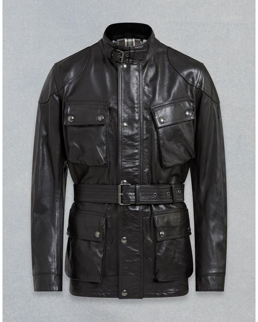 Save 78% Mens Jackets Belstaff Jackets Belstaff Leather Trialmaster Panther Jacket in Black for Men 