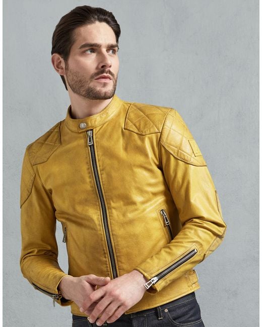 Belstaff yellow leather jacket deals