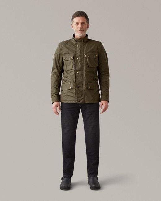 Belstaff Green Crosby Motorcycle Jacket for men