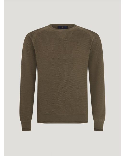 Belstaff Green Guide Crewneck Jumper Organic Cotton for men