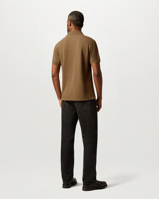 Belstaff Natural Men's Valley Garment Dye Polo Cotton. Cotton for men