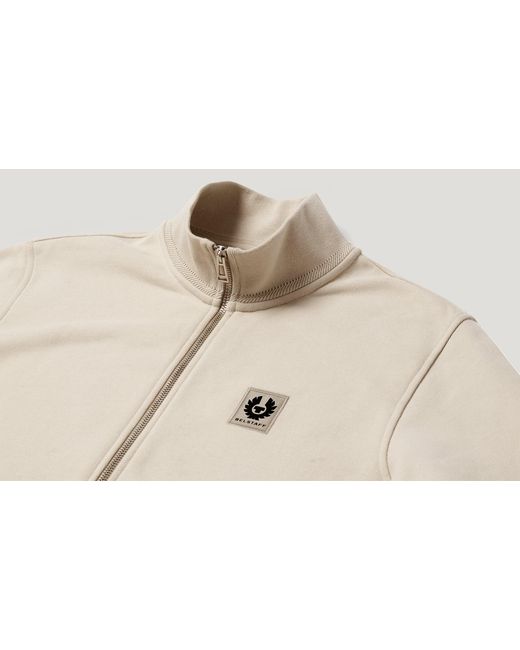 Belstaff Natural Men's Full Zip Sweatshirt Cotton Fleece for men