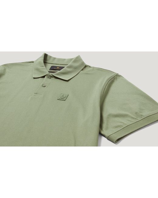 Belstaff Green Men's Steel Polo Cotton Jersey for men