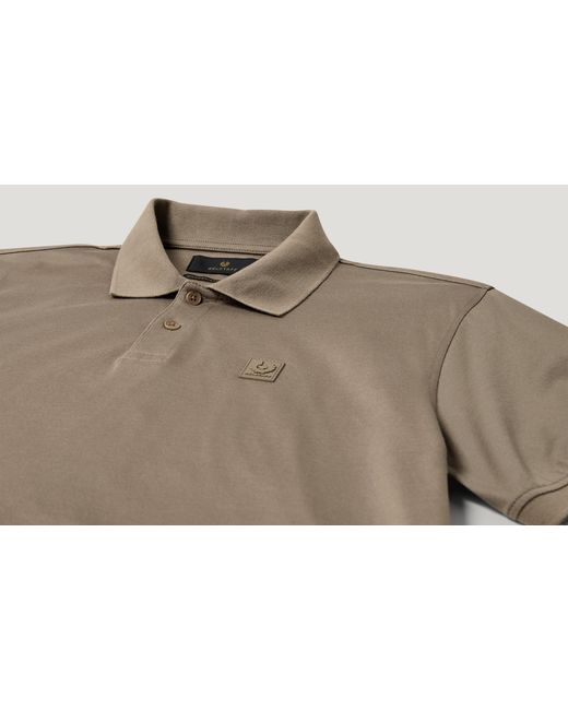 Belstaff Natural Men's Steel Polo Cotton Jersey for men
