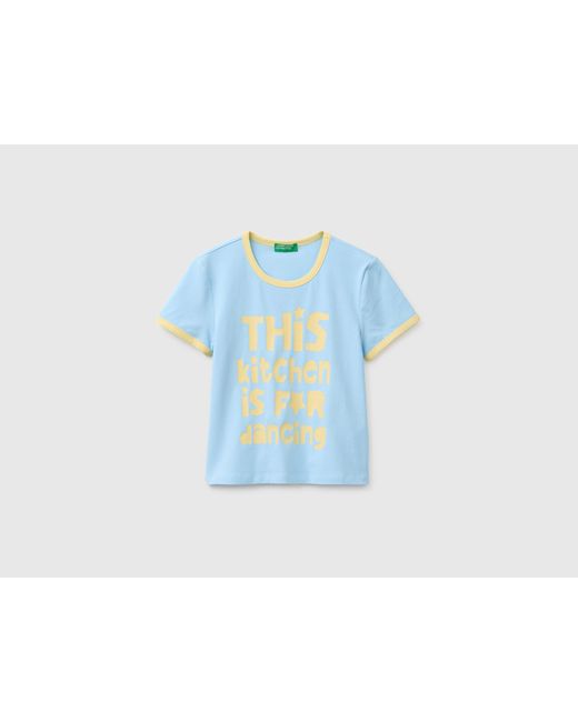 Benetton Black Benetton, T-Shirt With Lettering Print