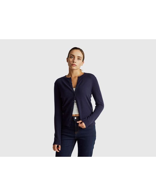 Benetton Blue Benetton, Crew Neck Cardigan